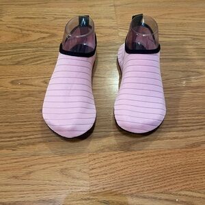 Pink Striped Slip-On Athletic Water Shoes